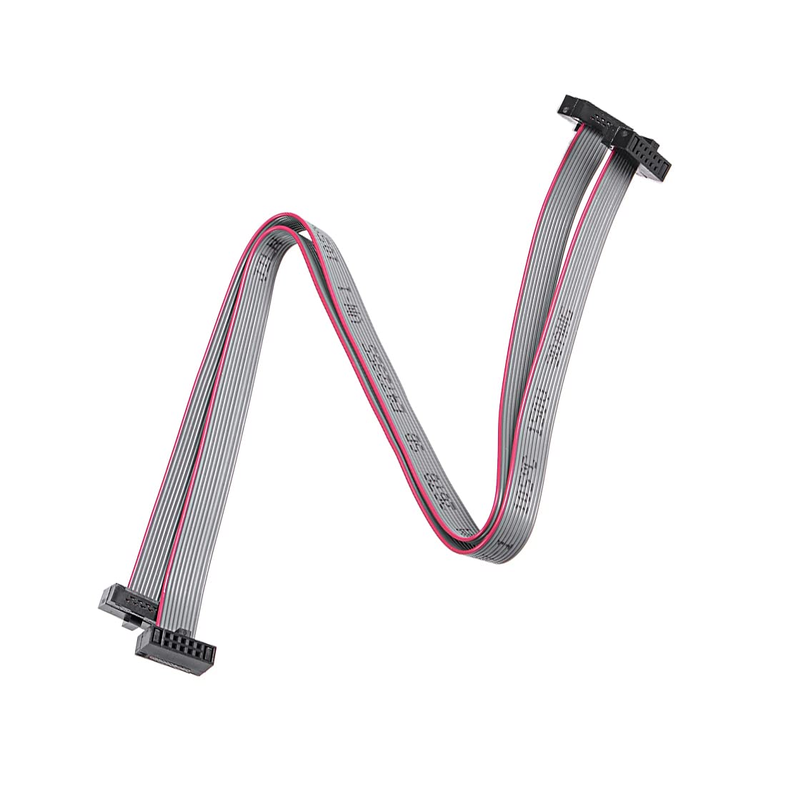 PATIKIL 20cm 1,27mm Passo IDC 10 Perni Connettore Piatto Nastro Cavo Femmina Connettore per Filo Protezione 2pz