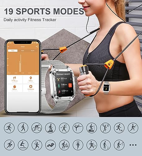 Iaret Smart Watch For Women (Call Receive Dial), Smart Watches For Android Ios Phones Smartwatch With Ai Voice Control Heart Rate Sleep Monitor Pedometer Waterproof Activity Tracker Silver thumb #3