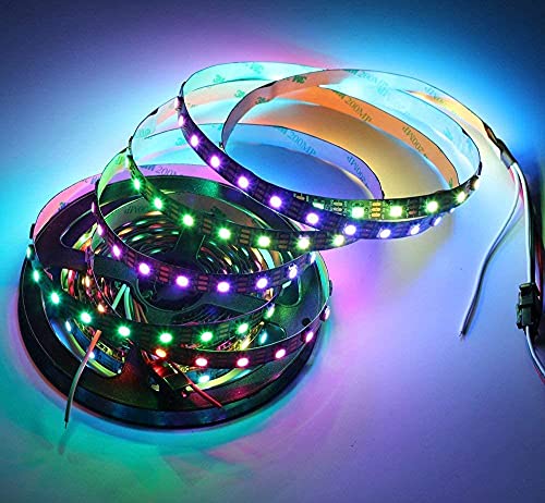 Image of WS2812B RGB Pixel Strip 5M, 300 Individually Addressable LEDs, 5V Digital Programmable LED Strip for DIY Electronics, STEM, Robotics, IoT & Maker Projects(5 Meter, 60 LED /Meter)