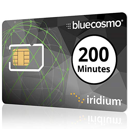 Image of BlueCosmo Iridium 200 Min Prepaid Global SIM Card - Satellite Phone Airtime - 6 Month Expiry - No Activation Fee - No Monthly Fee - Refillable - Rollover - Easy 24 /7 Online Activation and Refills