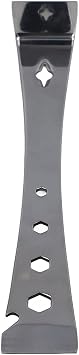 Hardened 3Cr13 Stainless Steel Pry Bar Tool Utility Heavy Duty Claw Bar Flat Pry Bar with Chisel Tips 4 Hex Hole for Woodworking Beekeeping Car Disassembly