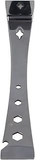 Hardened 3Cr13 Stainless Steel Pry Bar Tool Utility Heavy Duty Claw Bar Flat Pry Bar with Chisel Tips 4 Hex Hole for Woodworking Beekeeping Car Disassembly