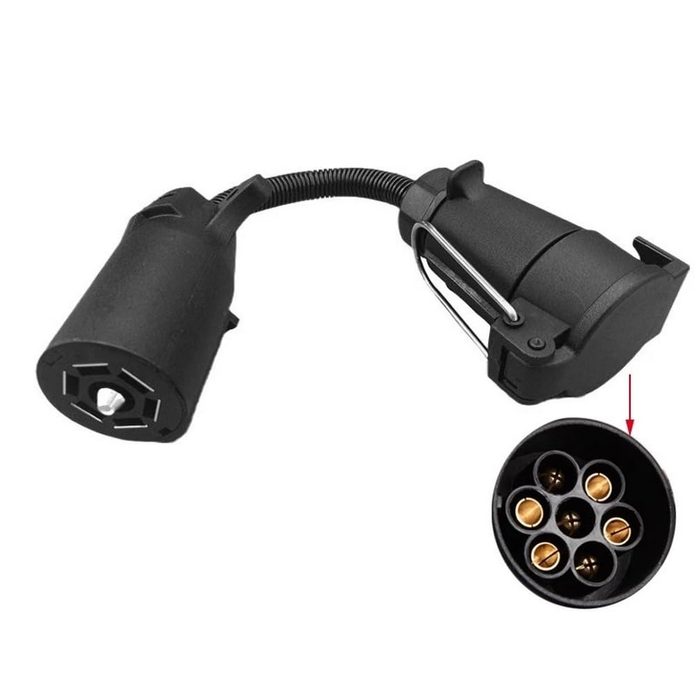 7-pin EU Socket to 7 RV Blade Trailer Conversion Plug Socket Trailer Adapter Connector Power Conversion for Trailer Accessories - (A, Color Name: Trailer Adapter)
