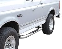 MaxMate 3" Nerf Bars for 1980-1996 Ford Bronco & F-Series F150 F250 F350 Reg Cab - Polished Stainless Steel Side Steps WB2F37207
