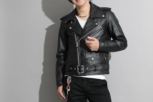 FREEDAM ダブル ライダースジャケット バッファローレザー エイジング Amazon | [フリーダム] 【本革】革ジャン バッファローレザー