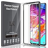 LK 3 Stück Schutzfolie kompatibel mit Samsung Galaxy A70 Displayschutzfolie, 9H Härte Folie, HD Klar Displayschutzfolie, Kratzen Blasenfrei 2.5D Rand Einfacher Montage