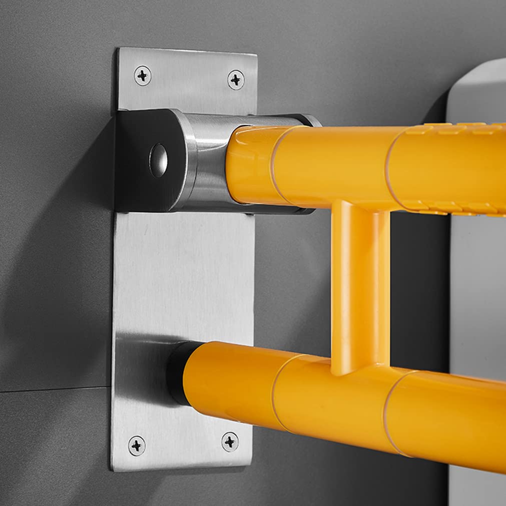 80CM Maniglione Di Sicurezza Sostegno Regolabili Acciaio Inox Maniglioni per Handicap per Anziani Bagno Disabile Maniglione Barre Di Sostegno da Muro Maniglione bracciolo pieghevole (80cm,Bianco)