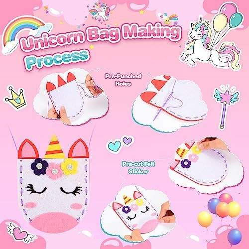 Unicor Toys for Girls Age 3-8,Topunny Felt Sewing Kit for Kids Craft Supplies for Kids Pretend Play Toy for 3 4 5 6 7 8 Year Old Girls Birthday Party Activity 3 51jfB6K2d5L. AC