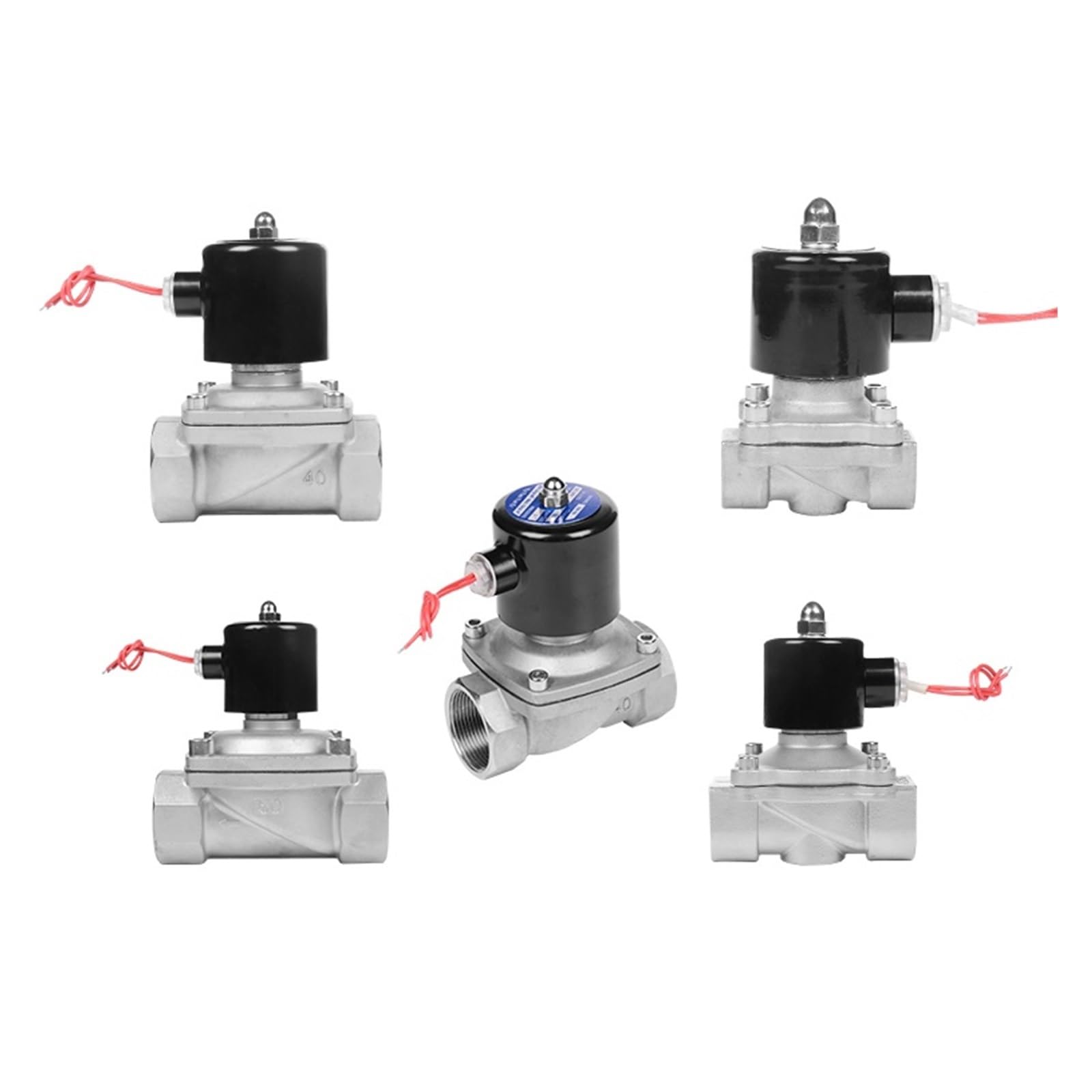 Elettrovalvole Elettriche DN15 DN20 DN25 DN50 Acqua Normalmente Chiusa Bobina A 2 Vie In Acciaio Inossidabile 1/2 "3/4" 1 "2"(1",EPDM-Seal,AC)
