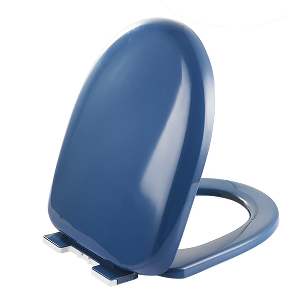 Quiet Close Navy Blue Toilet seat - Universal u/o Shape, Quick Release Hinges, Soft Cushioning, pp Material, fits All Standard Toilets, Shape, Close, seat, Toilet, Navy, Blue, Universal