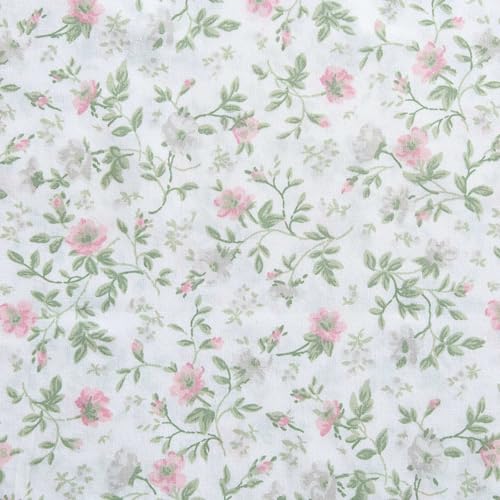 Image of Laura Ashley - Queen Size Sheet Set, Crisp & Lightweight Cotton Percale Bedding with Fitted Sheet and Pillowcases, Floral Room Decor, Deep Pocket, College Dorm Room Essentials (Bonnie Pink)