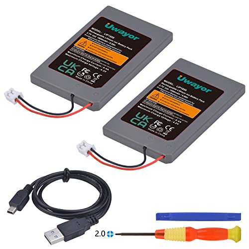 Uwayor - Batería para driver PS3 para Sony Playstation 3 PS3 Dualshock 3 driver CECHZC2E CECHZC2U, 1800mAh LIP1859 Batería de repuesto con herramientas de instalación (paquete de 2)