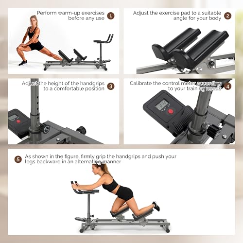 Image of EVERYMATE Exercise Crawler Machine, Spine Twist and Stretch Trainer, Full Body Cardio Machine, Builds Core Strength, Home Gym Equipment with Adjustable Hand Grips & Knee Support