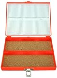 100pc Microscope Slide Storage Box, Orange