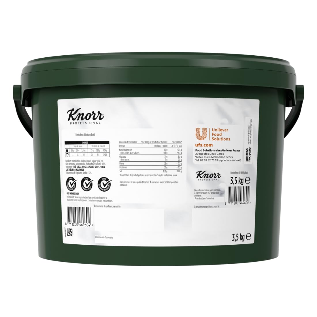 Knorr Professional Knorr Fonds Brun Lié déshydraté seau 3,5kg jusqu'à 140L