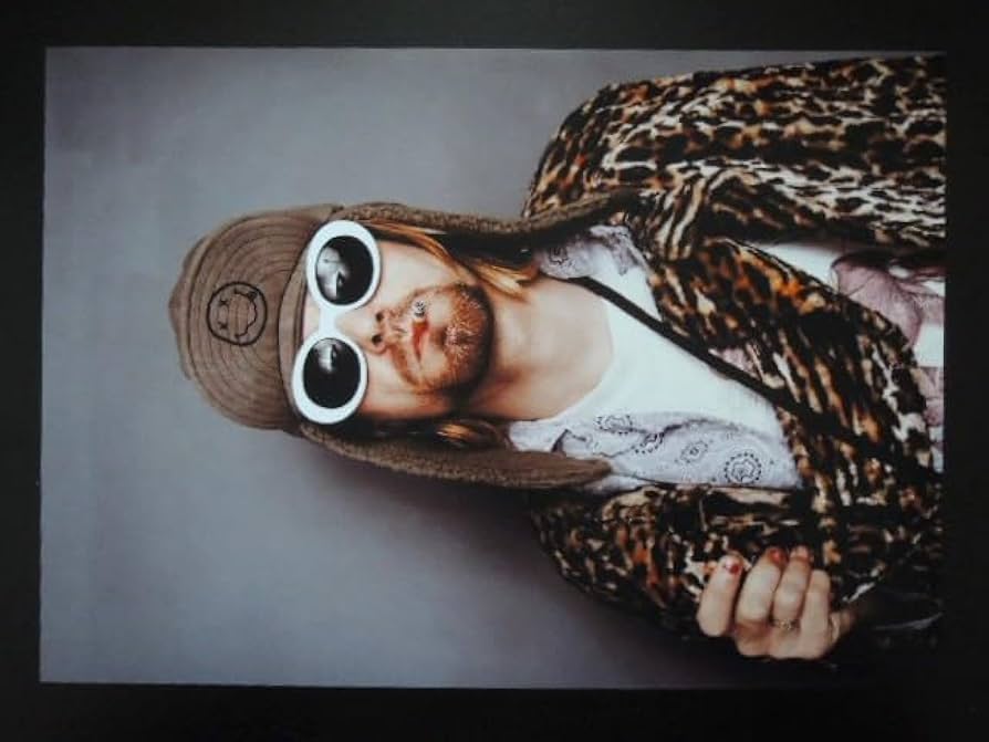 Amazon.co.jp: A4 額付き ポスター カートコバーン Kurt Cobain