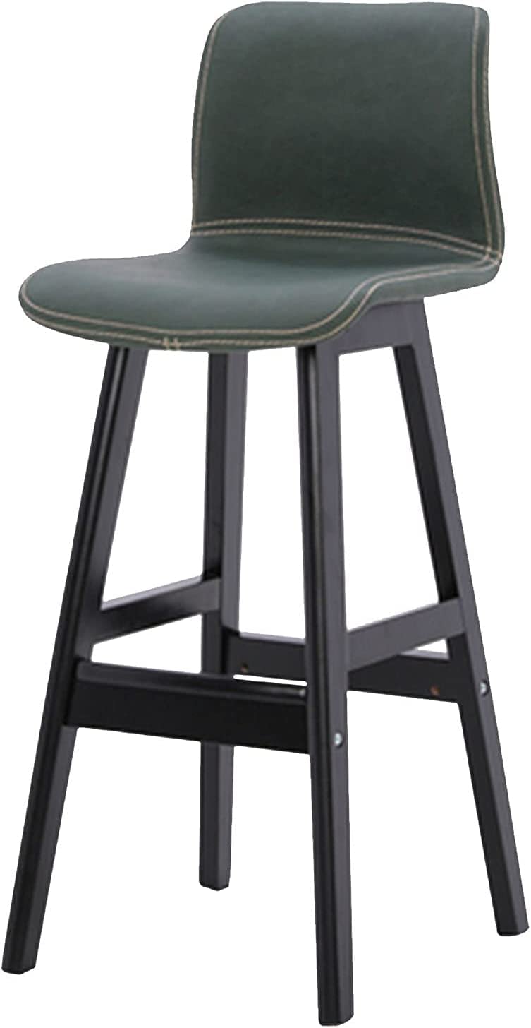 GRDDBZA Modern Bar Stools Set Counter Height Dining Chairs Bar Stools Counter Stool Modern PU Wood Frame Kitchen Breakfast Dining Chair Barstool Height(Green,62cm)