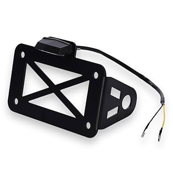 Amazon | Kanoan バイク サイド ナンバー ステー LED ナンバー灯