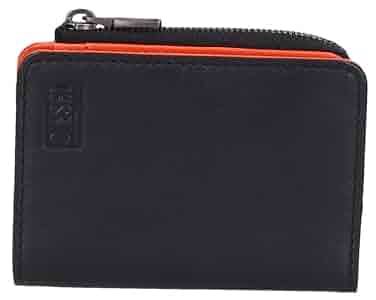 小物 DIESEL 1DR BI-FOLD ZIP II Small wallet in pastel leather｜ピンク