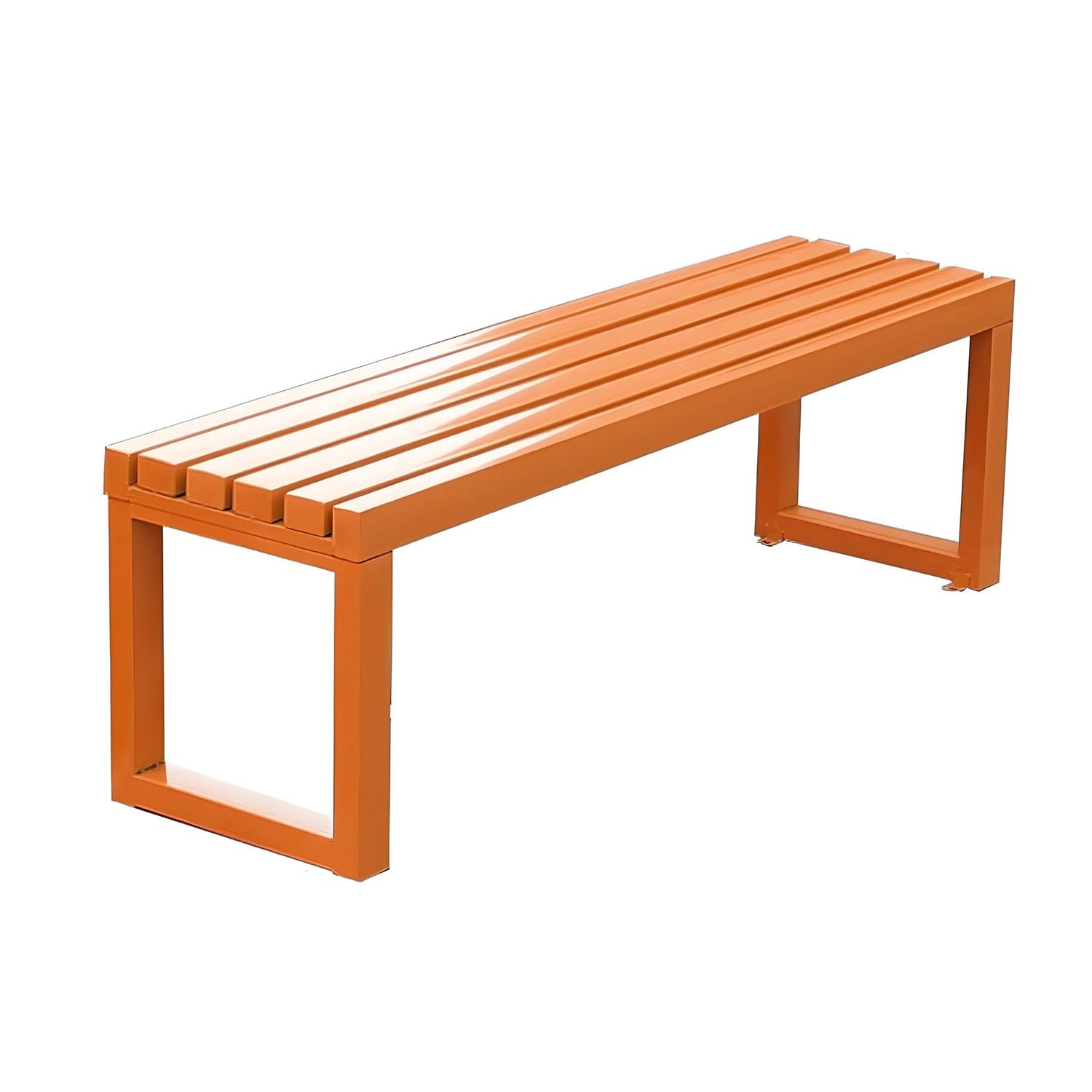 Banc d'extérieur en métal 2 places sans dossier de 119 cm pour porche