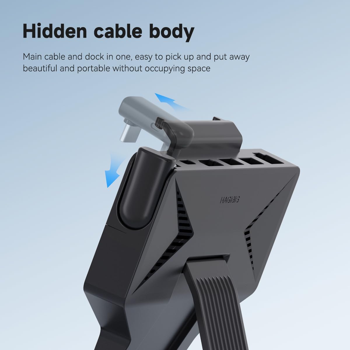 Hagibis Steam Deck Docking Station, 6 in 1 USB-C Dock Stand for SteamDeck OLED with 100W Power Delivery, 4K@60Hz HDMI, 1000Mbps RJ45,2 USB 3.0, Micro SD Card Reader, Portable USB Hub Kickstand