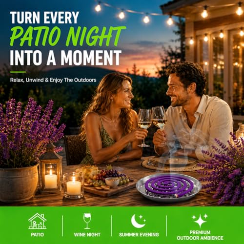 Image of Extra Strong Mosquito Repellent Coils, 28 Pack Large Outdoor Coils for Patios, DEET Free, Long Lasting 7 to 8 Hours Burning Time, Effective Outdoor Insect Bug Control for BBQ Camping and Backyard