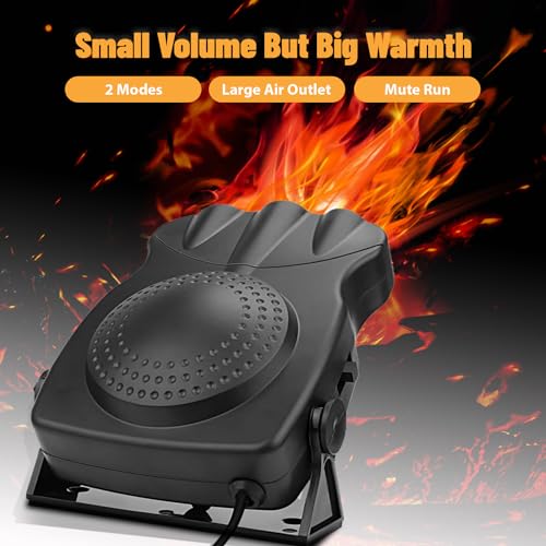 image for Qidoe Car Heater, Auto Heater Fan, Car Windshield Defogger Defroster, 