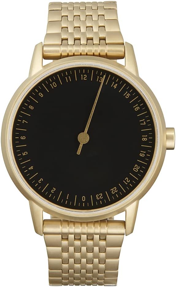 slow Round 15 - All Gold Steel, Black Dial