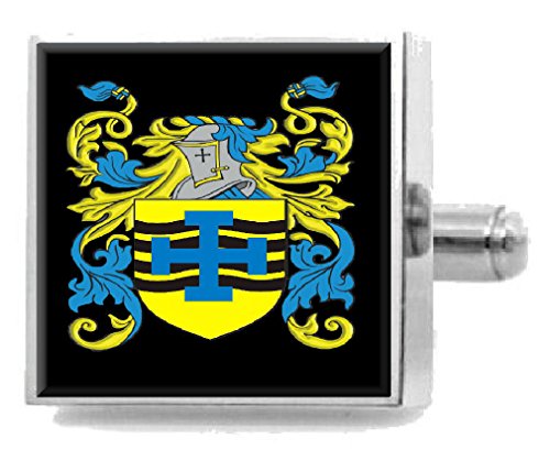 Clip para corbata McKinney Scotland con bolsa de regalo y escudo de armas grabado para hombre