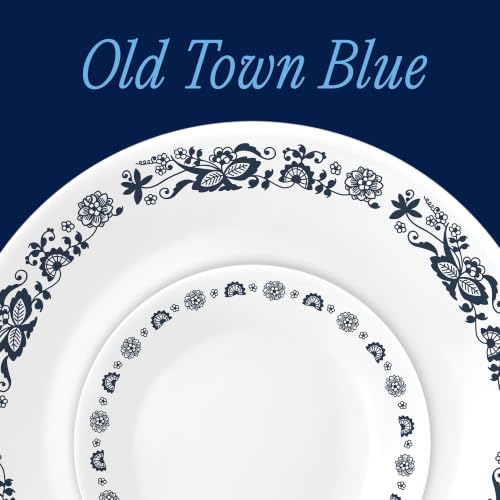 Image of Corelle Old Town Blue 18-Piece Round Dinnerware Set, Service for 6