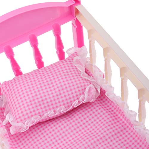 Foldable Doll Baby Toddler High Chair Doll Carrier Cradle Crib Playset for Reborn Doll for Mellchan Baby Dolls Accessories - Thumbnail 6