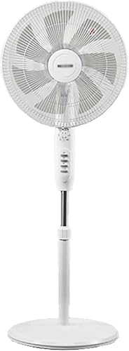 Ventilador de pie con 3 ajustes de velocidad, ventilador oscilante de gran angular con 7 cuchillas grandes, ventilador de pie con temporizador de