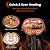 COSTWAY Electric BBQ Grill, Portable Grill with Metal Cooking Grilling Rack, Detachable Temperature Control & Removable Grease Collector, Outdoor Freestanding Grill for Camping &Tailgating (Red)
