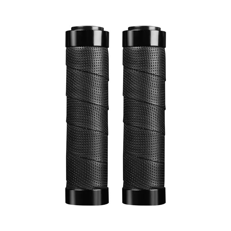 Linist Cycling Lock-On Anti-Slip Bicycle Handle Grips (Black) – Lightweight and Durable Handlebar Grips with Double Lock-On Design for Standard Straight Handlebars Comfortable and Secure Bicycle Grips-image-3