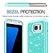 LeYi Compatible with Galaxy S7 Case with [2 Pack] Glass Screen Protector, Glitter Bling Girls Women Dual Layer Heavy Duty Phone Cases for Samsung Galaxy S7 (2016 Release) TP Mint