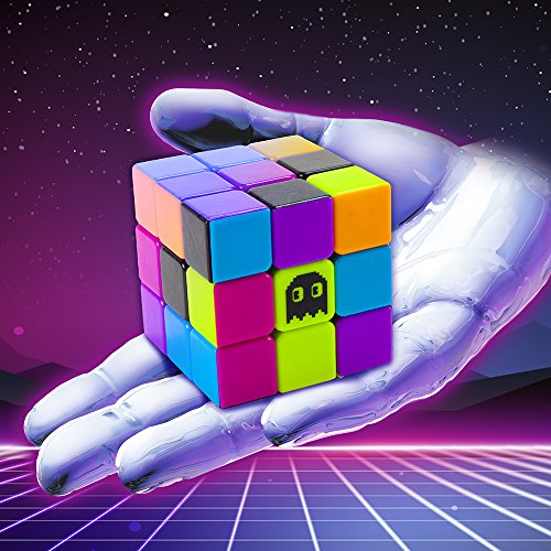 3 X 3 Stickerless Neon 80S Mod Puzzle Cube - Cool Fidget Toy Engineered For Fun & Speed Solving - Game & Desk Gadget For Adults And Families - Party Favor, Stocking Stuffer, & Stress Relief Activity #TOP2