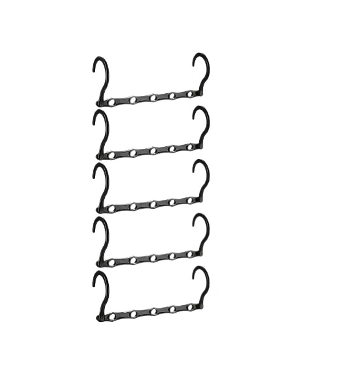 10 Pcs Space Saving Hangers Clothes Organizer For Dorms Small Closet(10pcs Black B3269B)