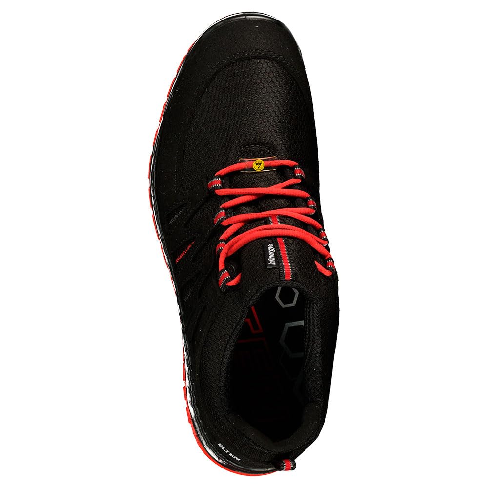 ELTEN Maddox Black-Red Low ESD S3 Zapato industrialUnisex Adulto