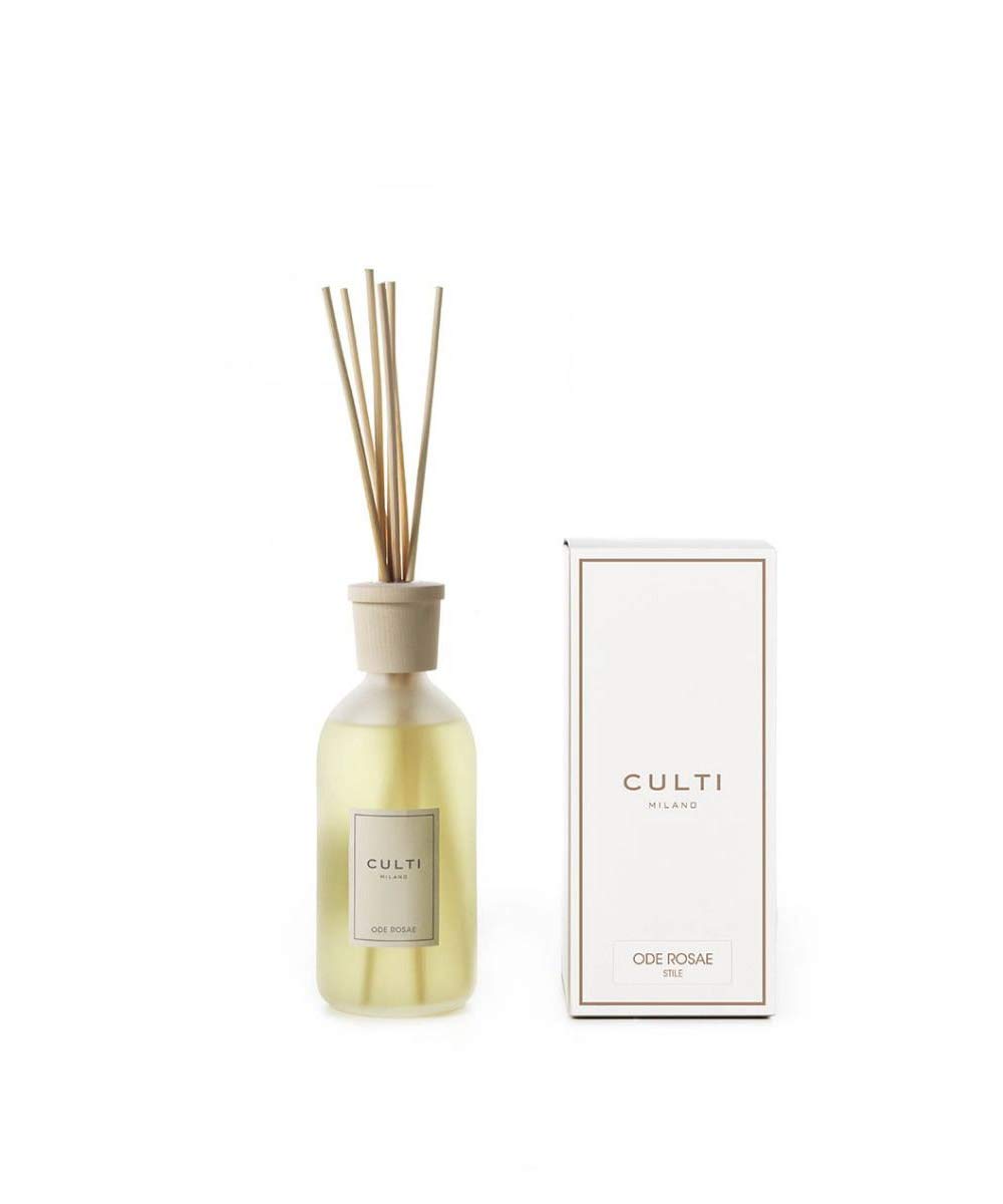 Culti Diffusore Bastoncini Stile da 500 ml Milano | Fragranza ODEROSAE, al Rosa del Marocco e osmanthus - Durata 6 Mesi - Metratura da 40 a 60 mq - Collezione 2020