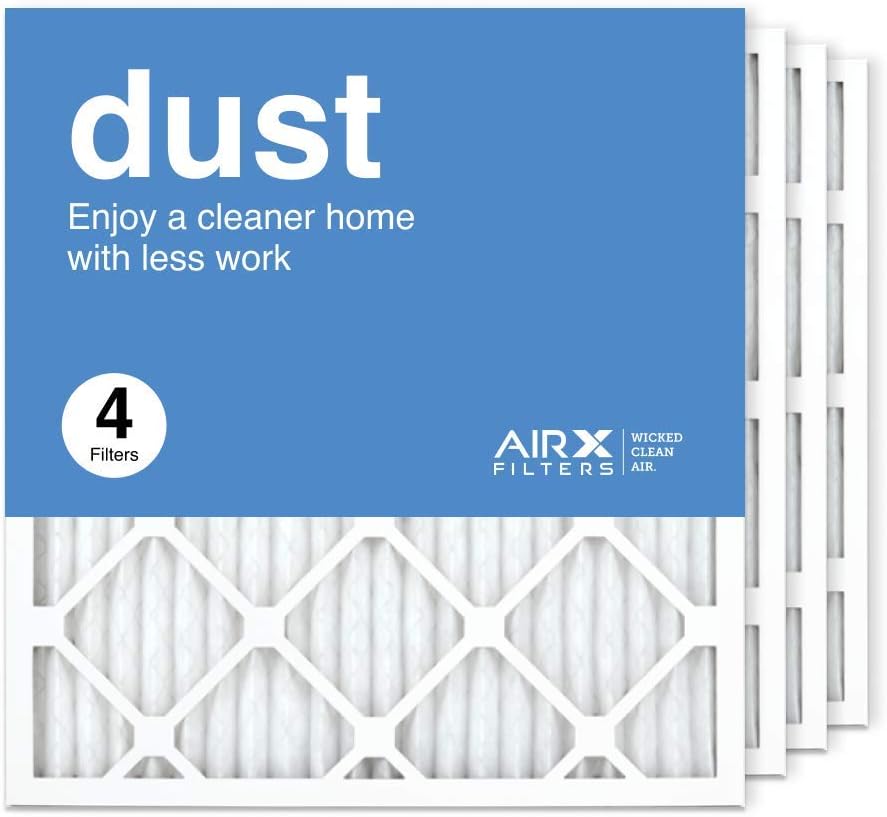 AIRx Filters 19.75x21.5x1 Furnace Filter MERV 8 Pleated HVAC AC Air Filter, Easy Installation, Traps Dust, Pollen & Lint, Moisture Resistant, 4-Pack