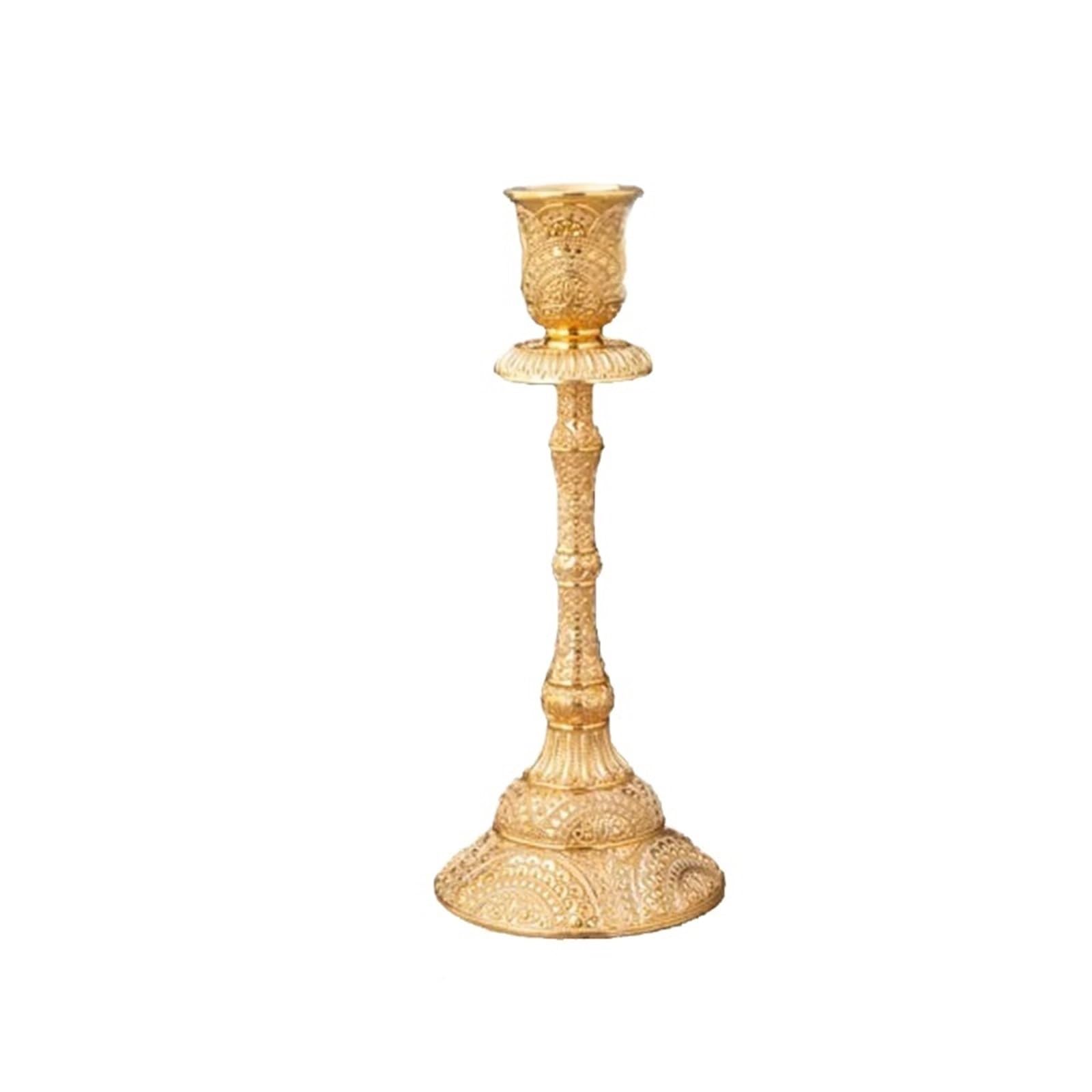 2Pcs Candlestick Candles Holders Wedding For Desktops And Living Room Decorations For Desktop Decoration(Gold,8x8x19cm)