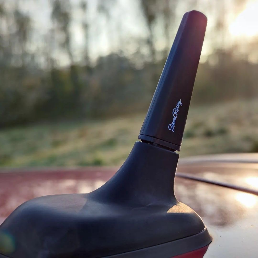 Simoni Racing ASR/19N Antenna Corta, Radio 6 cm, Mini FM/AM/DAB per Auto, Nero