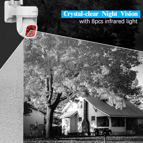 Image of 5MP PT Wireless Security Camera System 8Pcs Cameras 4TB HDD 60 Days Storage