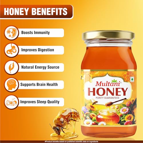 Image of Multani 100% Pure Honey | No Added Sugar | Natural Immunity Booster - 500gm