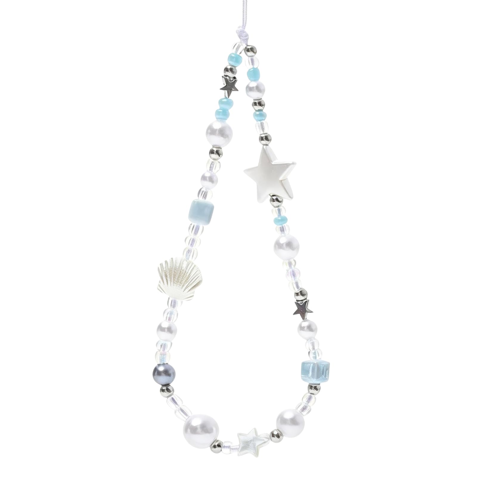 Cute Beaded Camera Wrist Strap for Phone, Digital Camera Charm Lanyard, Pearl Beaded Chain for Bag Keychain Gift