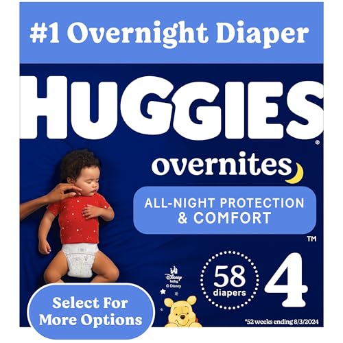 Image of Huggies Overnites Size 4 Overnight Diapers (22-37 lbs), 58 Ct, Packaging May Vary