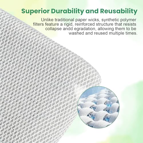 Image of 4 Pack Replacement Wick Filter for Blueair Dreamwell H38i / H76i Humidifier | 1 & 2 Gallon,with Extra 10 Aroma Pads,Grey