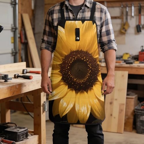 Delantal de trabajo con 8 bolsillos y diseño cruzado miniatura 5