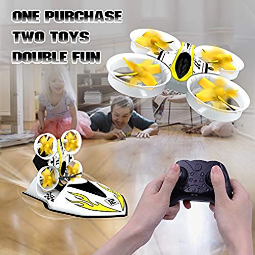 Mini Drone RC Nano Quadcopter for Kids and Beginners, RC Helicopter Plane with Auto Hovering, 3D Flip, Headless Mode and 3 Extra Batteries Toys for Boys and Girls … (Yellow)