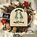 Beeveer Baby's First DIY Winter Snowman Art Footprint Wooden Mistletoe Craft Milestone Card Rustic Hanging Ornament Nursery Footprint Decorative for Baby Shower Newborn Photoshoot(Classic)